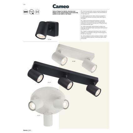 Redo 04-468 - CAMEO spotlampa 1xGU10/35W/230V, svart