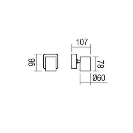 Redo 04-468 - CAMEO spotlampa 1xGU10/35W/230V, svart