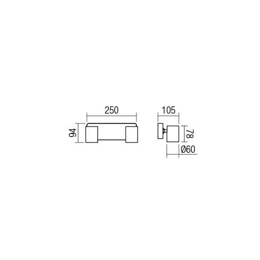 Redo 04-470 - Spotlampa CAMEO 2xGU10/35W/230V svart