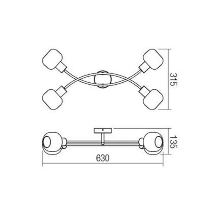 redo 04-486 - Spotlight AMBER 4xE14/28W/230V