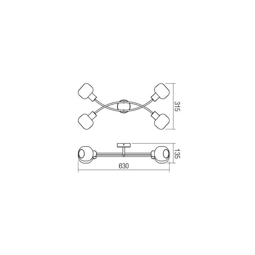 redo 04-486 - Spotlight AMBER 4xE14/28W/230V