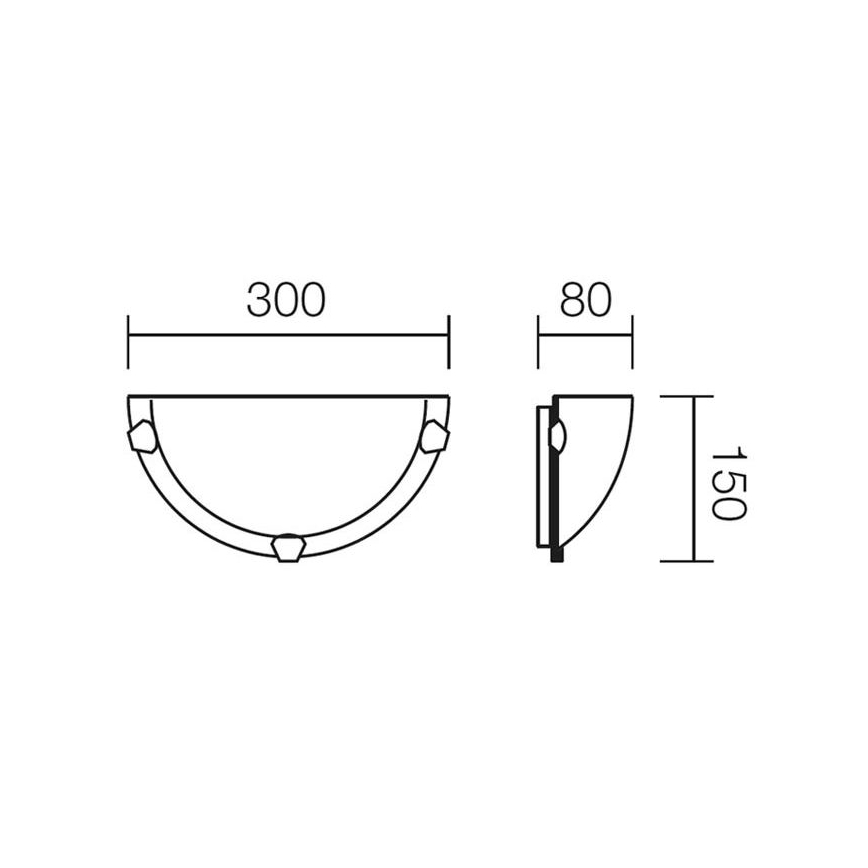 Redo 05-383 - Vägglampa VIRGINIA 1xE27/42W/230V