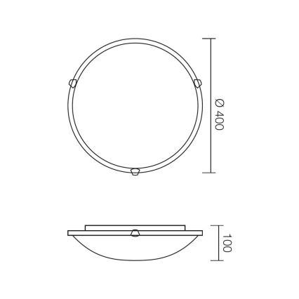 Redo 05-391 - Taklampa VIRGINIA 2xE27/42W/230V Ø 40 cm krämfärgad