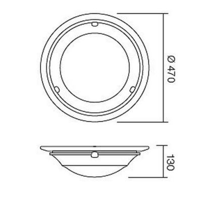 Redo 05-430 - Taklampa ANTICA 2xE27/42W/230V