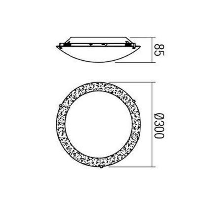Redo 05-864 - LED Taklampa ARTEMIS LED/12W/230V Ø 30 cm guld