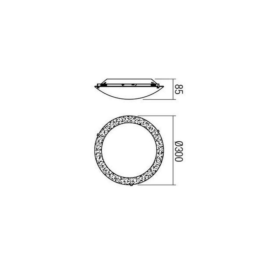 Redo 05-864 - LED Taklampa ARTEMIS LED/12W/230V Ø 30 cm guld
