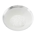 Redo 05-898 - LED taklampa i kristall RA LED/12W/230V diameter 30 cm silver