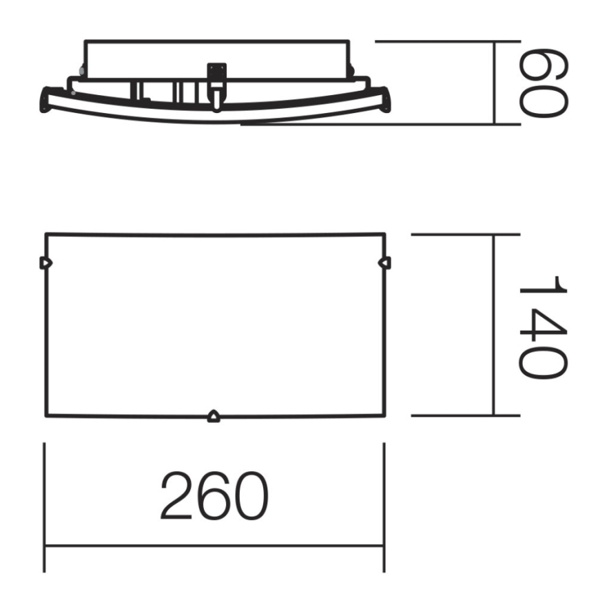 Redo 05-903 - Taklampa ISIDE 1xE27/42W/230V klar