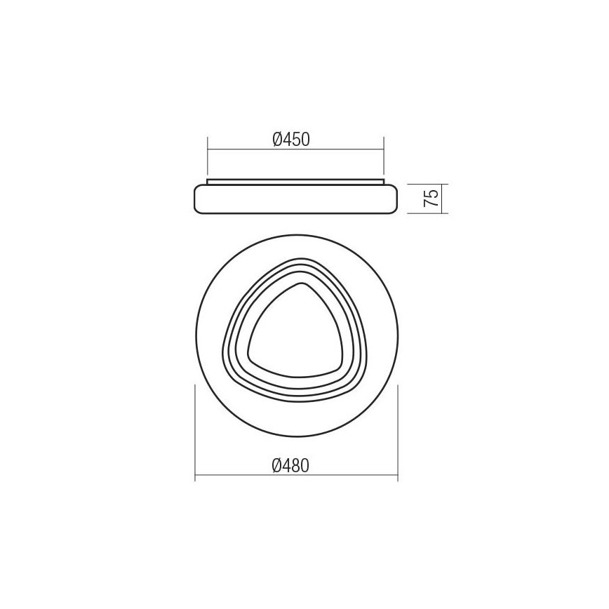 Redo 05-919 - Dimbart LED-takarmatur GALAX LED/48W/230V 3000-6500K Wi-Fi Tuya Ø 48 cm vit + fjärrkontroll