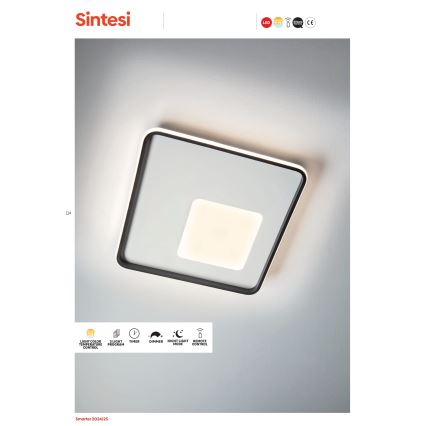 Redo 05-961 - LED Dimbar taklampa SINTESI LED/53W/230V 45x45 cm 3000-6000K + fjärrkontroll