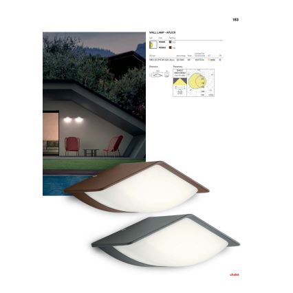 Redo 90002 - CHALET LED utomhusvägglampa, 8 W, 230 V, IP54