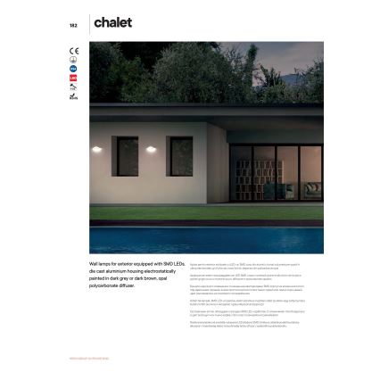 redo 90002 - Utomhus LED Väggbelysning CHALET 1xLED/8W/230V IP54