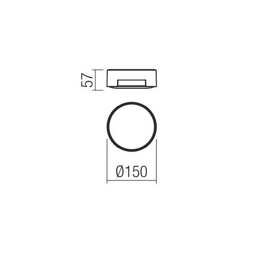 redo 90003 - LED Utomhus Takbelysning SKOR LED/12W/230V IP54 grå