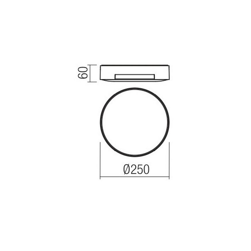 Redo 90006 - LED taklampa för utomhusbruk SKOR LED/16W/230V diameter 25 cm IP54 brun