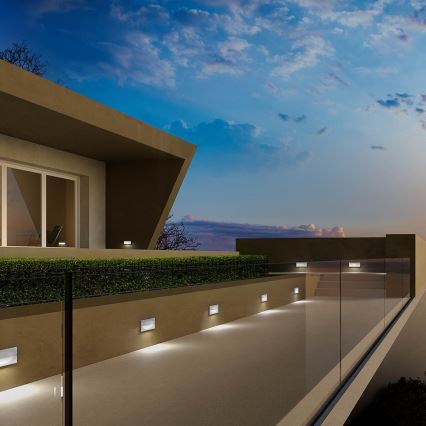 Redo 90009 - LED utomhusorienteringsarmatur TAMPA LED/11W/230V IP54 vit