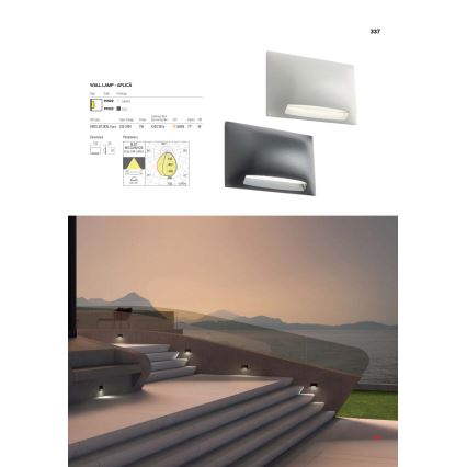 Redo 90009 - LED utomhusorienteringsarmatur TAMPA LED/11W/230V IP54 vit