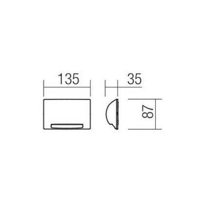 Redo 90009 - LED utomhusorienteringsarmatur TAMPA LED/11W/230V IP54 vit