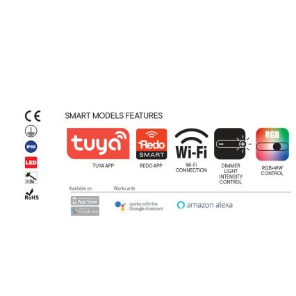 Redo 90073 - LED RGBW utomhusväggarmatur ALGON LED/6W/230V Wi-Fi Tuya IP65 antracit