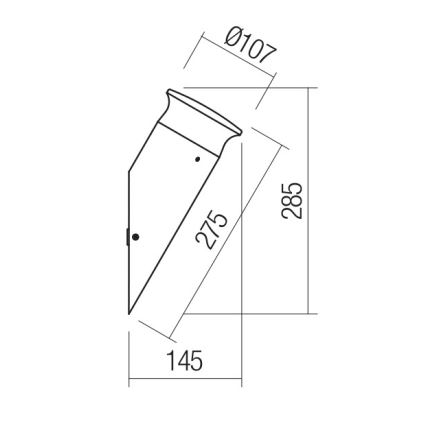 Redo 90073 - LED vägglampa för utomhusbruk ALGON LED/9W/230V IP65 svart