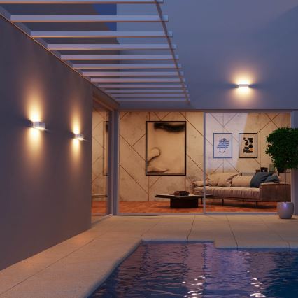 Redo 90095 - LED utomhusvägglampa PLANIT LED/10W/230V 3000K IP54 vit