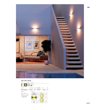 Redo 90096 - LED utomhusvägglampa PLANIT LED/10W/230V 3000K IP54 antracit