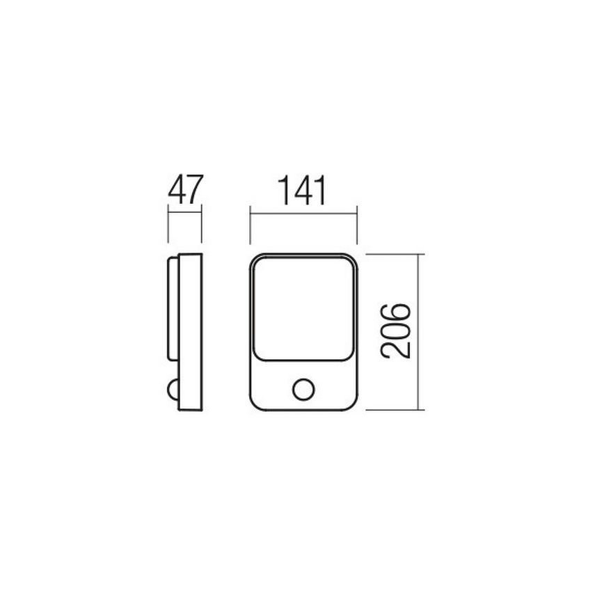 Redo 90133 - LED utomhusvägglampa med rörelse- och skymningssensor COLIN LED/9W/230V 3000K IP54 antracit