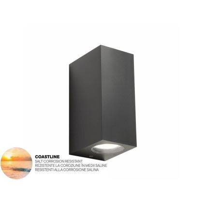 redo 90152 - Utomhus Väggbelysning PUNTA 2xGU10/7W/230V IP44