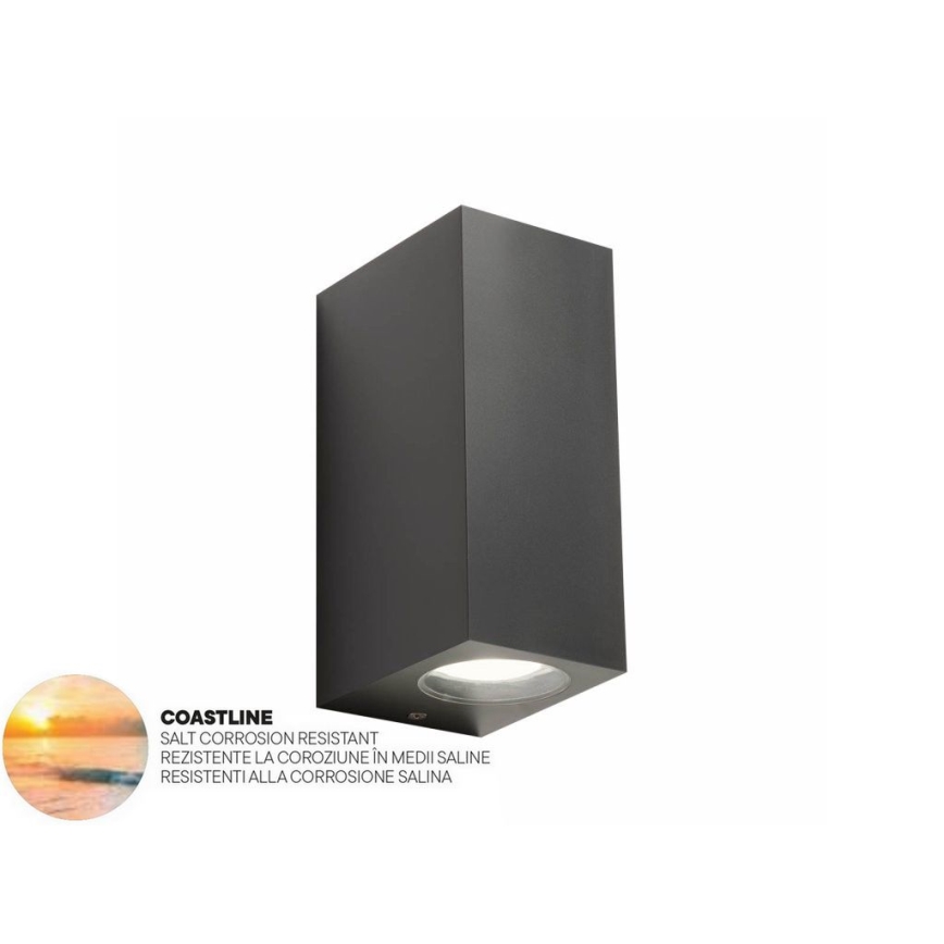 redo 90152 - Utomhus Väggbelysning PUNTA 2xGU10/7W/230V IP44