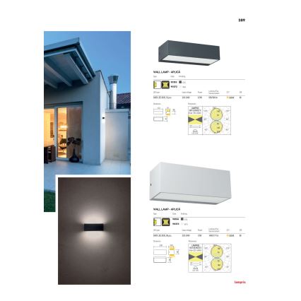 Redo 90153 - LAMPRIS LED utomhusvägglampa 9W/230V IP65