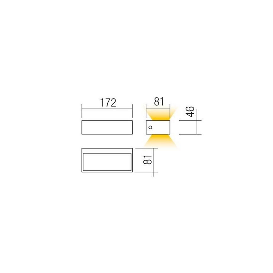 Redo 90153 - LAMPRIS LED utomhusvägglampa 9W/230V IP65