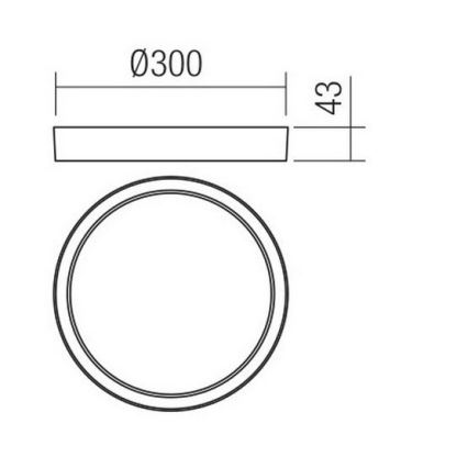Redo 90156 - LED taklampa för utomhusbruk PONZA LED/18W/230V diameter 30 cm IP65