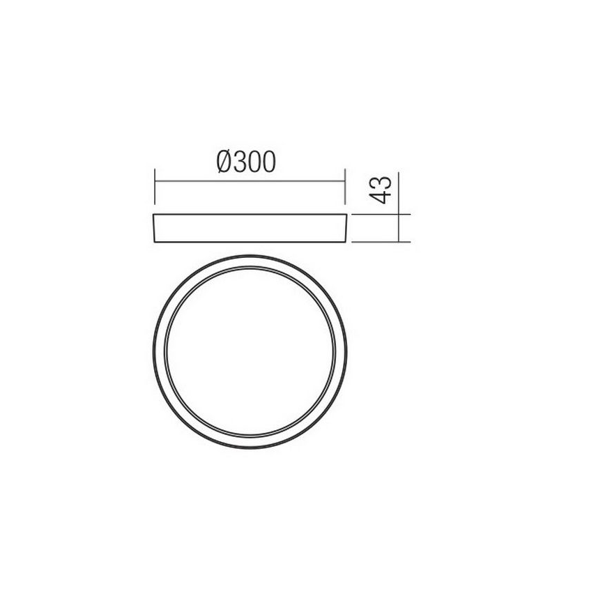 Redo 90156 - LED taklampa för utomhusbruk PONZA LED/18W/230V diameter 30 cm IP65
