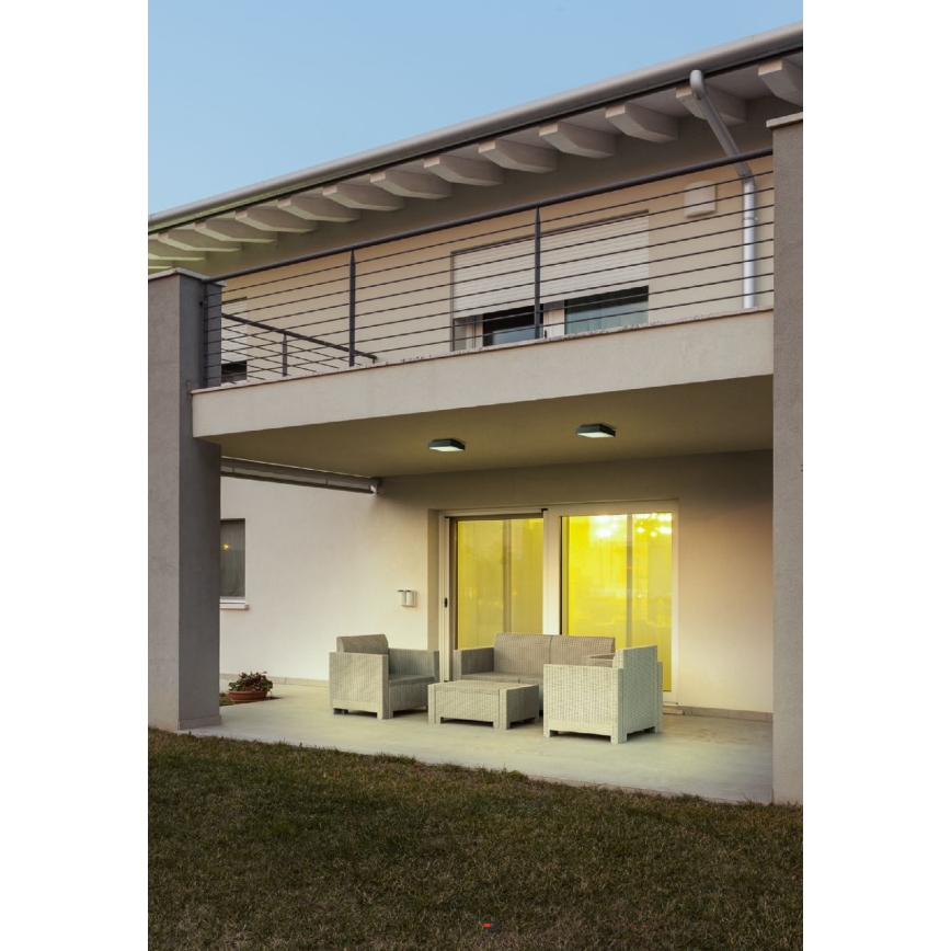 Redo 90157 - LED taklampa för utomhusbruk MARINA LED/12W/230V 22x22 cm IP65 antracit