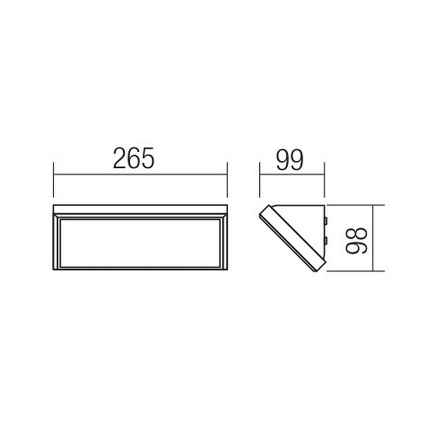 redo 90159 - LED Utomhus Väggbelysning MAKO 1xLED/12W/230V IP65