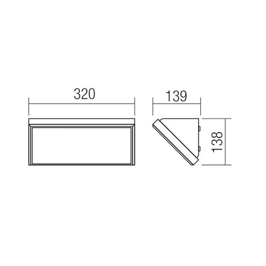 Redo 90160 - LED utomhusväggarmatur MAKO LED/21W/230V IP65