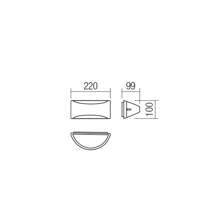 Redo 90191 - LED vägglampa för utomhusbruk SCUDO LED/10W/230V 3000K IP54 antracit