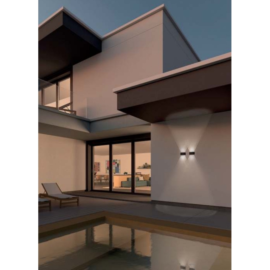 Redo 90226 - LED vägglampa för utomhusbruk FABO LED/6W/230V 3000K IP54 grå