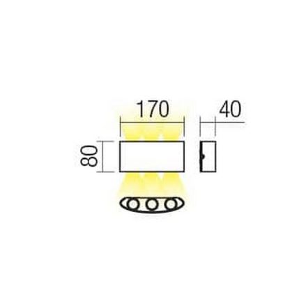 Redo 90226 - LED vägglampa för utomhusbruk FABO LED/6W/230V 3000K IP54 grå