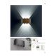 Redo 90227 - LED vägglampa för utomhusbruk FABO LED/6W/230V 3000K IP54 brun