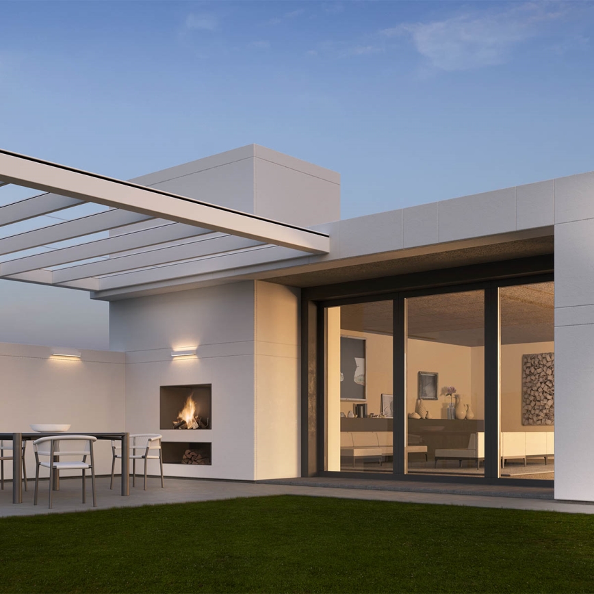 Redo 90259 - LED-utomhusvägglampa AROOS 21W/230V 3000K IP65 vit