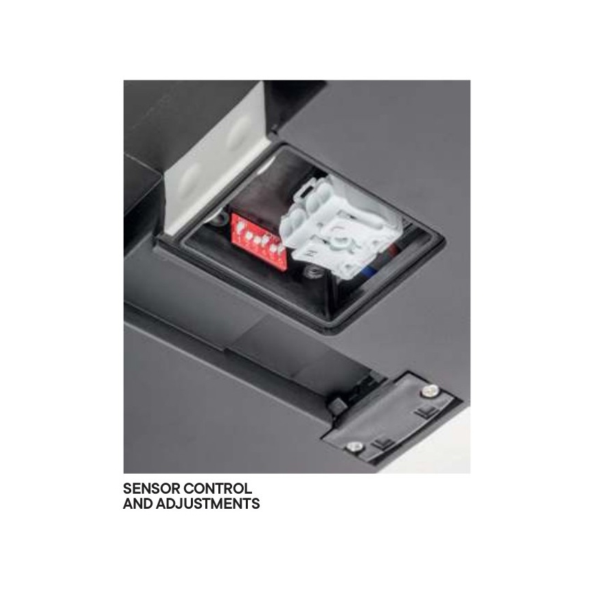 Redo 90290 - LED Utomhustaklampa med sensor ISOLA LED/24W/230V Ø 26 cm 3000/4000/6500K IP54 antracit