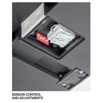 Redo 90292 - LED taklampa för utomhusbruk med sensor ISOLA LED/24W/230V 26x26 cm 3000/4000/6500K IP54 antracit