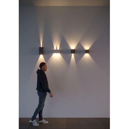 Redo 90296 - LED utomhusvägglampa VARY 2xLED/10W/230V 3000K IP54 antracit