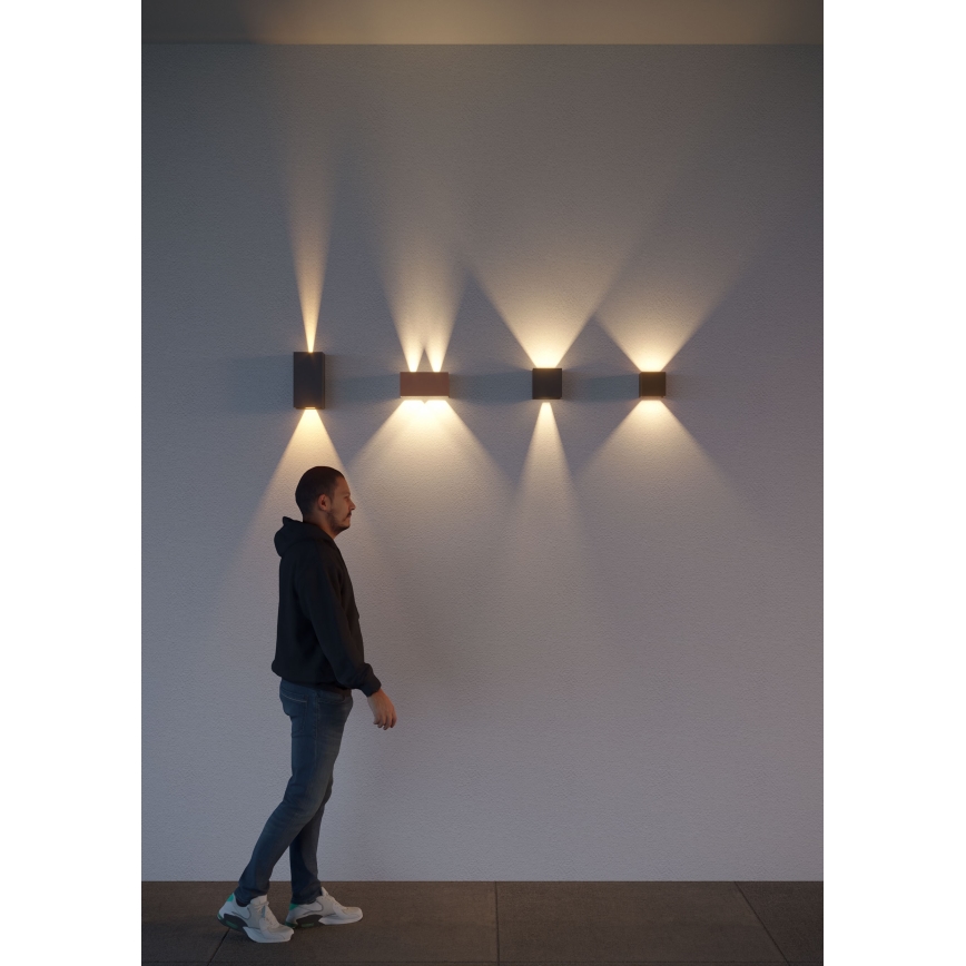 Redo 90304 - LED utomhusväggarmatur VARY 4xLED/5W/230V 3000K IP54 brun