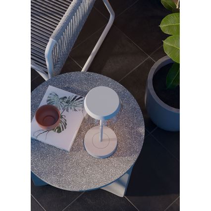 Redo 90306 - LED Dimbart Touchbordslampa ILUNA LED/2,5W/5V 2700-3000K 3000 mAh IP65 vit