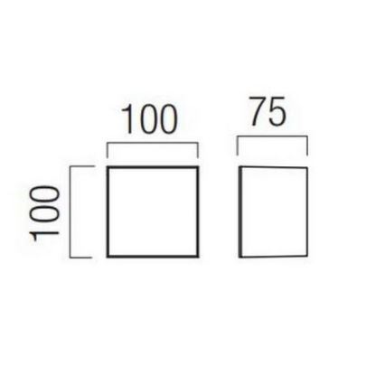 Redo 90322 - LED vägglampa för utomhusbruk KODIAK LED/5W/230V IP65 vit/svart