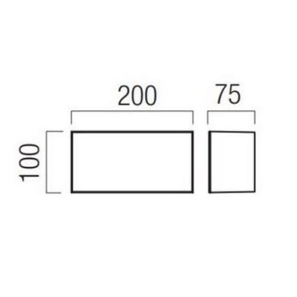 Redo 90325 - LED utomhusvägglampa KODIAK LED/8W/230V 4000K 20 cm IP65 vit