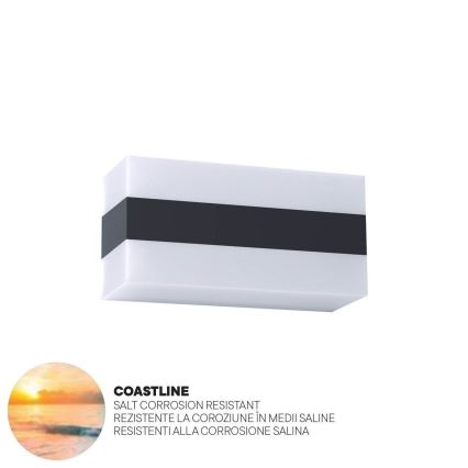 Redo 90326 - LED vägglampa för utomhusbruk KODIAK LED/8W/230V IP65 vit/svart