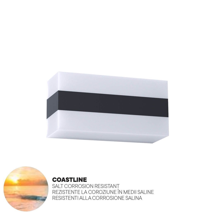 Redo 90326 - LED vägglampa för utomhusbruk KODIAK LED/8W/230V IP65 vit/svart