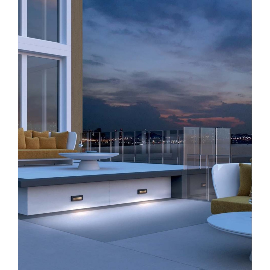 Redo 90330 - LED vägglampa för utomhusbruk KRUP LED/6W/230V IP65 antracit